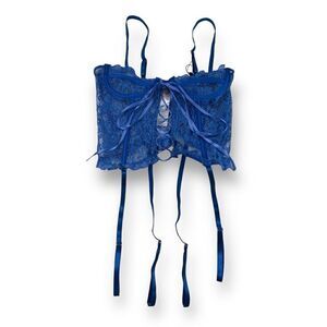 Pretty Little Things Blue Lace Corset Size Medium